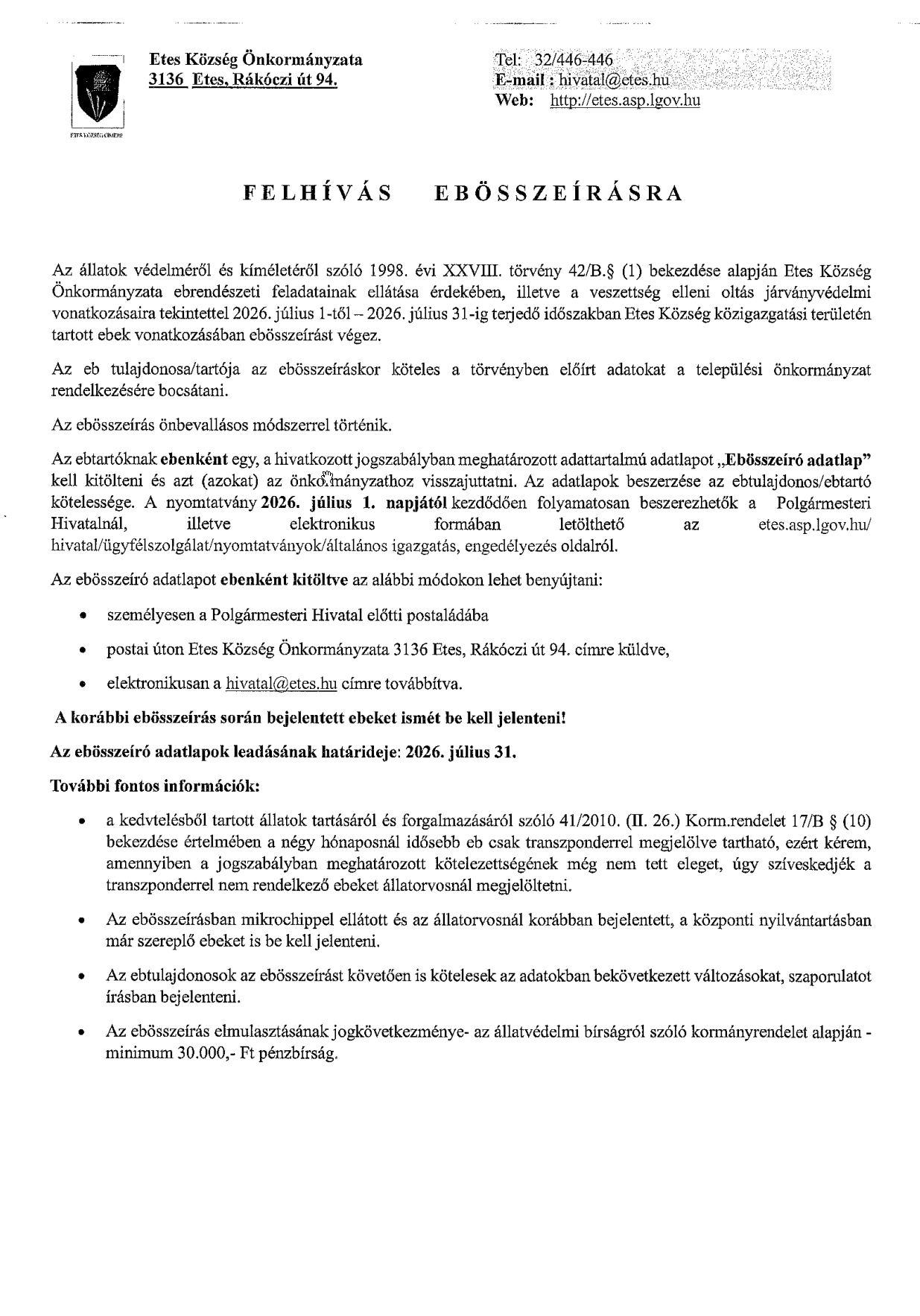 Ebösszeírás